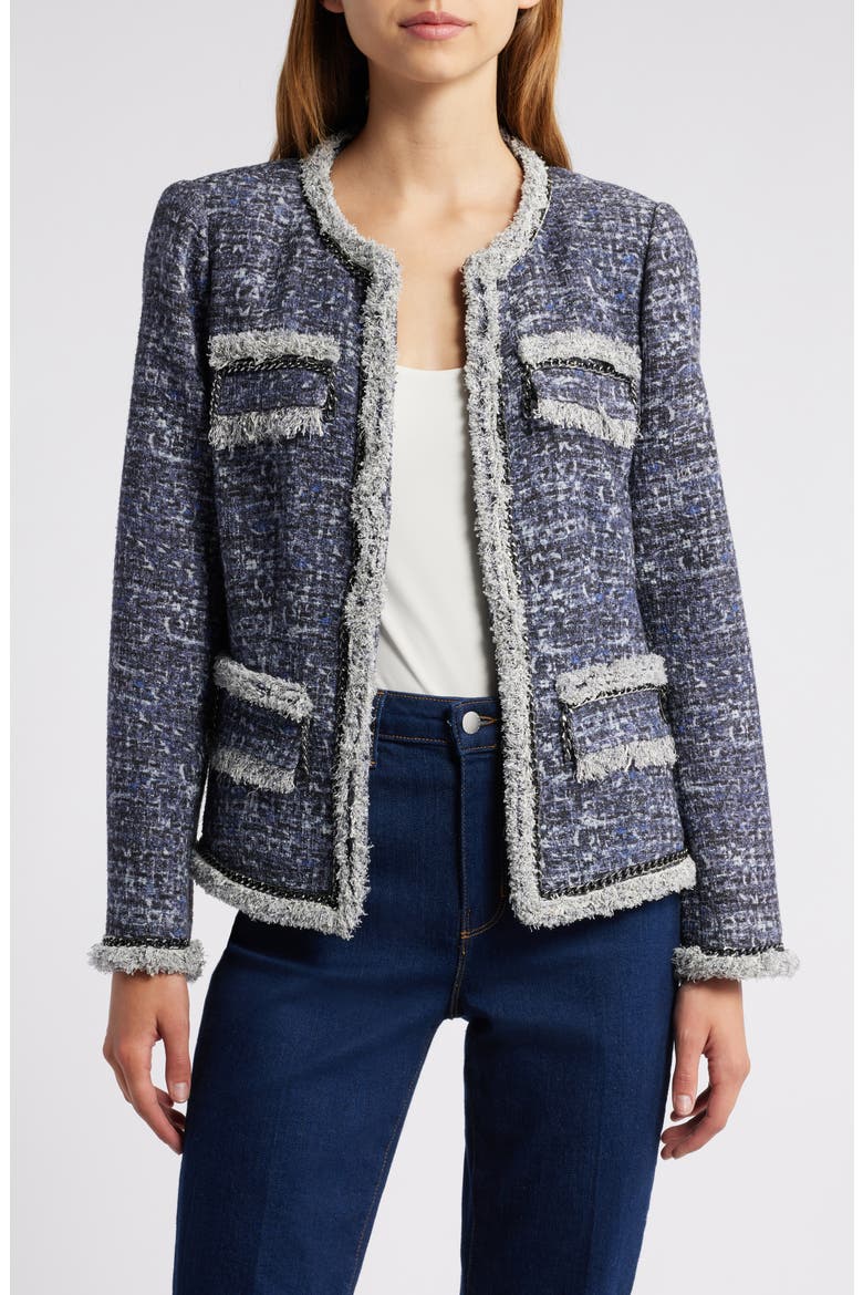 Keaton Cotton Tweed Jacket, Main, color, TWILIGHT M