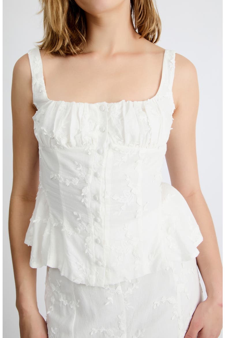 Bella Embroidered Detail Top, Alternate, color, WHITE
