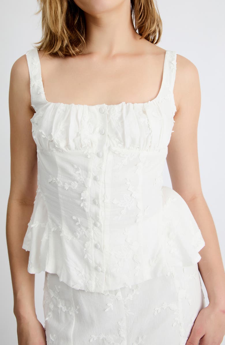 Extro & Vert Bella Embroidered Detail Top, Alternate, color, White