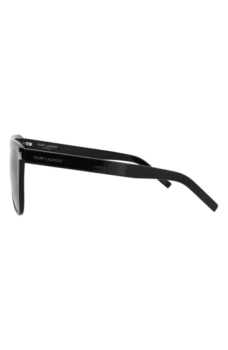 Saint Laurent 59mm Square Sunglasses, Alternate, color, Black Black Grey