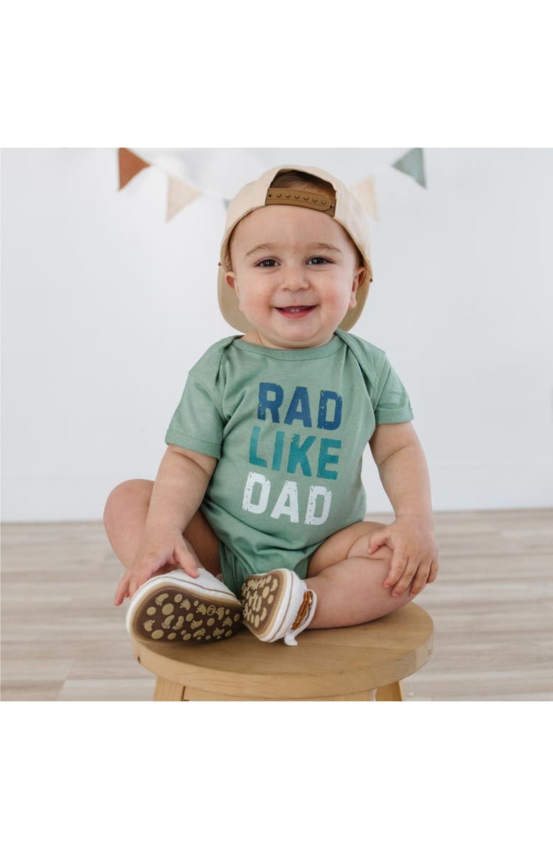Sweet Wink Rad Like Dad Short Sleeve Bodysuit, Alternate, color, Sage