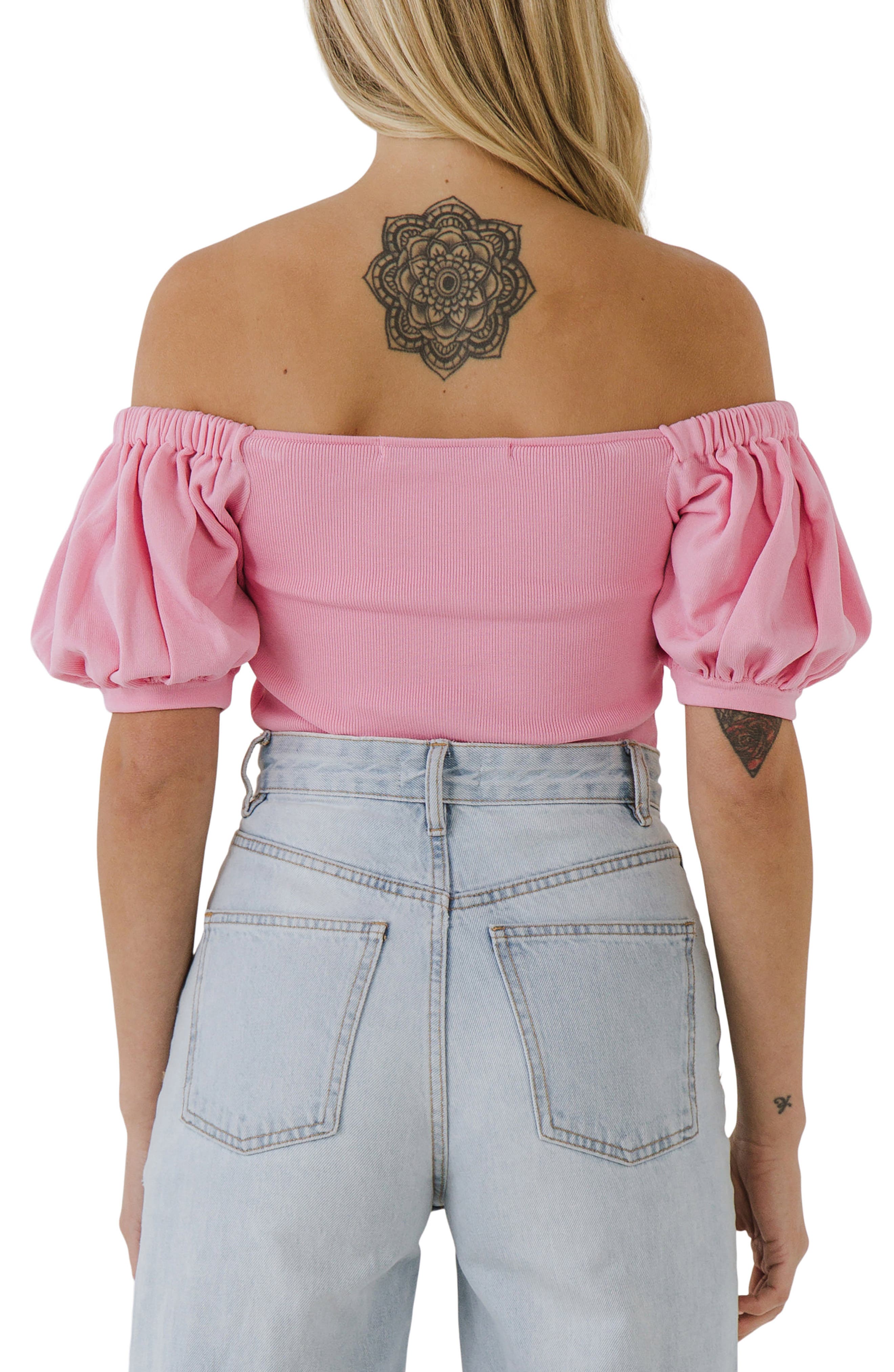 Off the Shoulder Knit Top - image 2