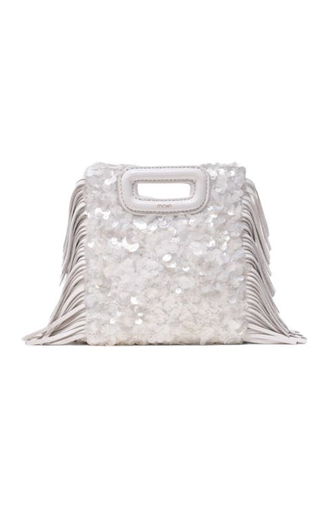 Sequinned M mini bag