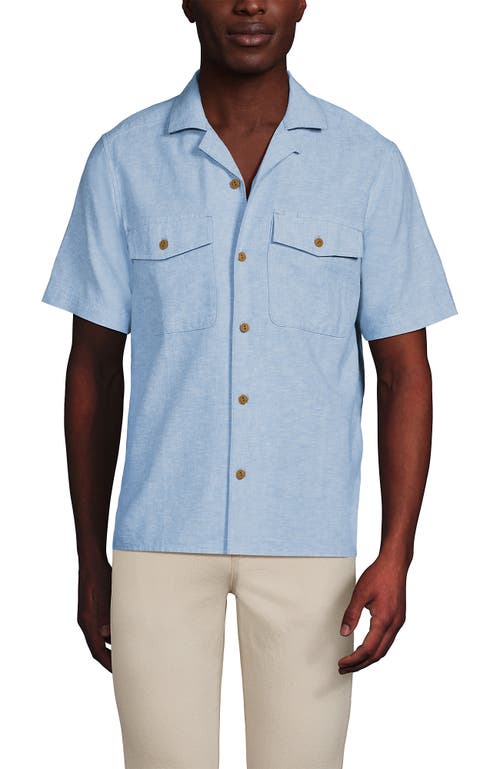 LANDS' END LANDS' END SHORT SLEEVE LINEN SURPLUS SHIRT