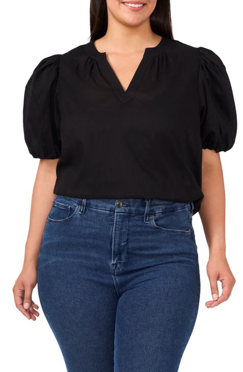 Puff Sleeve Top (Plus)