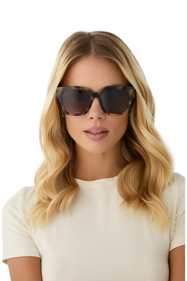 Bella II 54mm Polarized Gradient Square Sunglasses, Alternate, color, BROWN GRADIENT