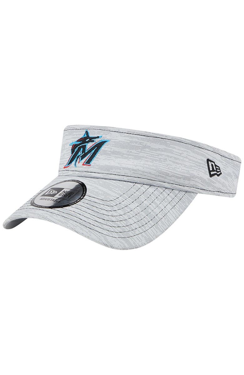 New Era Men's New Era Gray Miami Marlins Adjustable Visor, Main, color, Gray