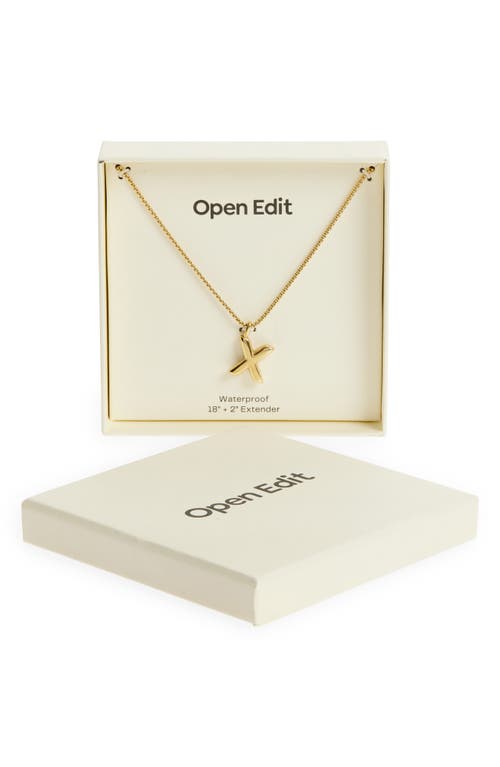 Open Edit Waterproof Bubble Initial Pendant Necklace