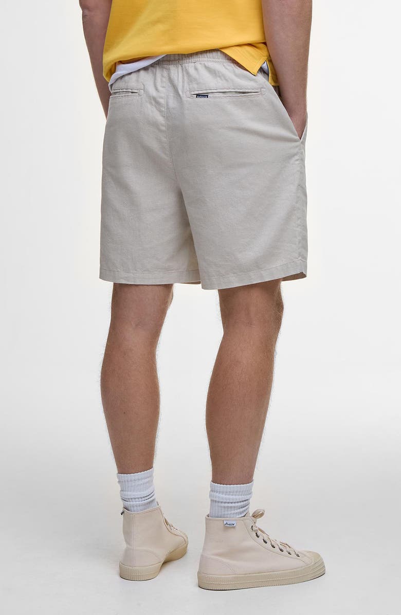 Barbour Relaxed Fit Linen & Cotton Drawstring Shorts, Alternate, color, 