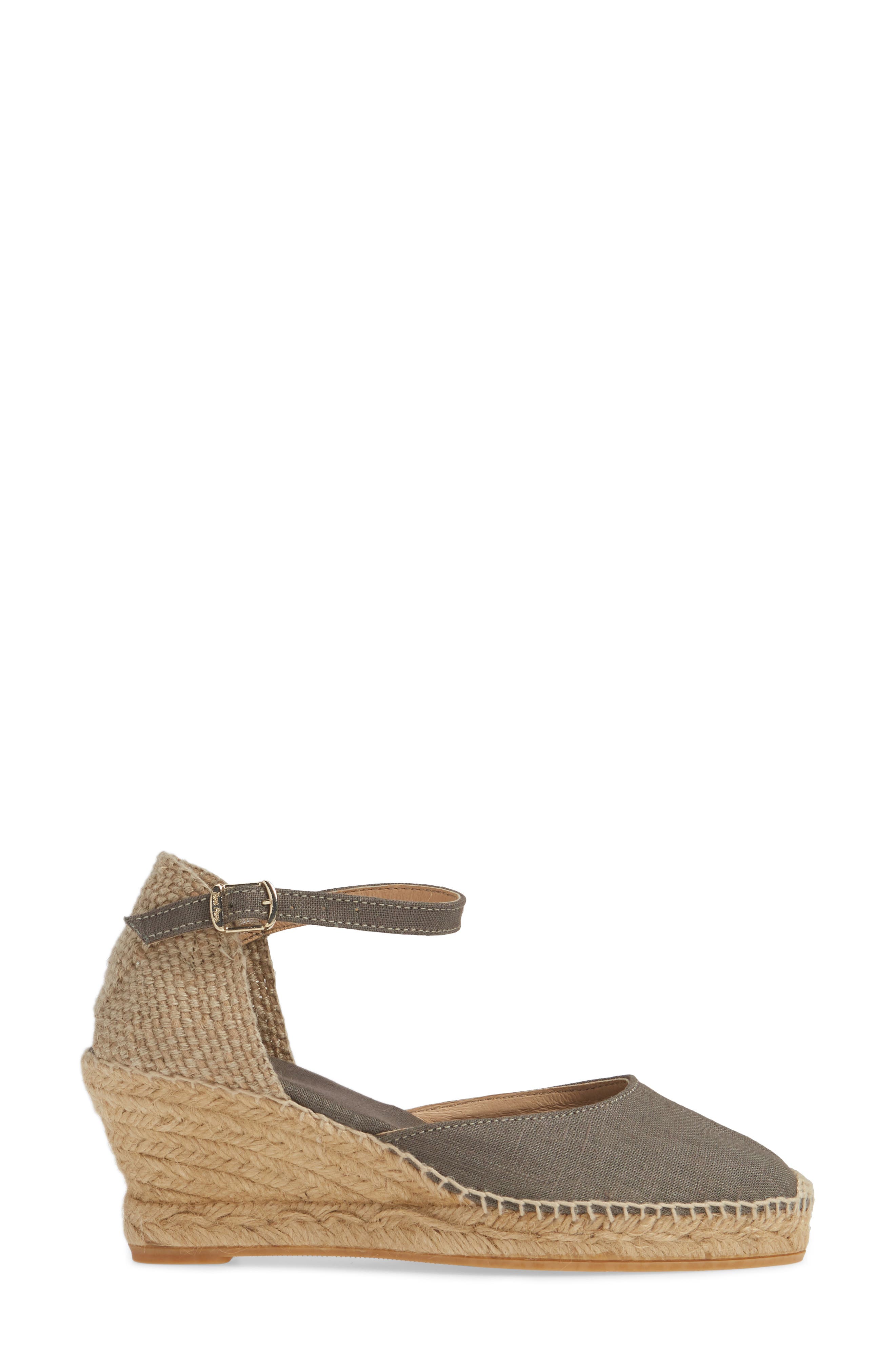 Toni Pons 'Caldes' Linen Wedge Sandal, Alternate, color, 