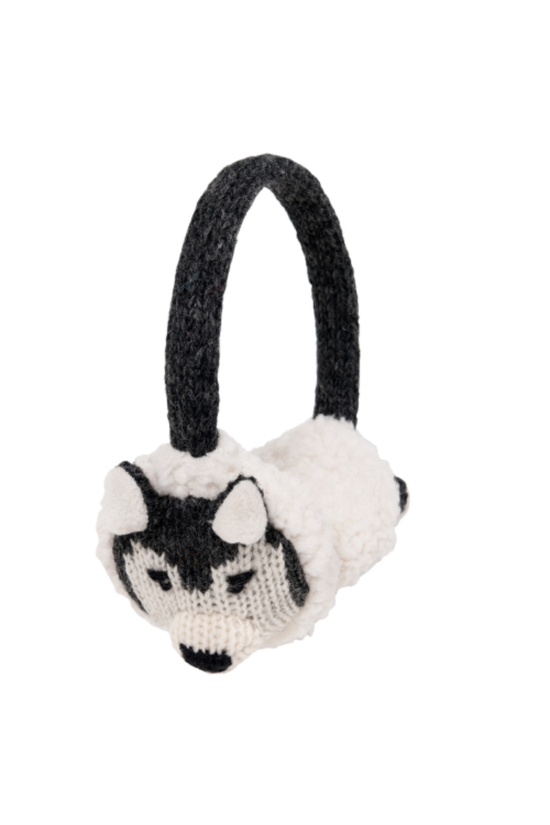 Wolf Earmuffs, Main, color, White
