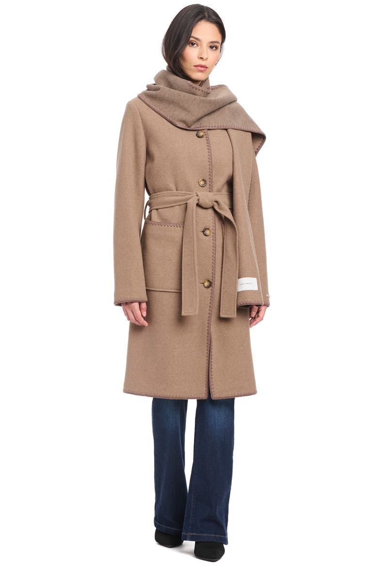 Whipstitched Soft Touch Coat, Alternate, color, HAZELNUT MELANGE