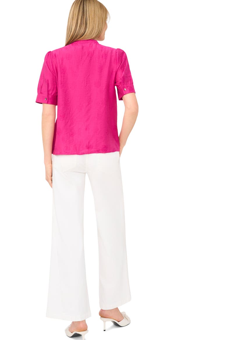 Pintuck Pleat Button-Up Top, Alternate, color, BRIGHT ORCHID