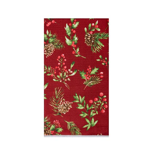 Maureen Berries 
Pinecone Sprigs Christmas Dishtowel