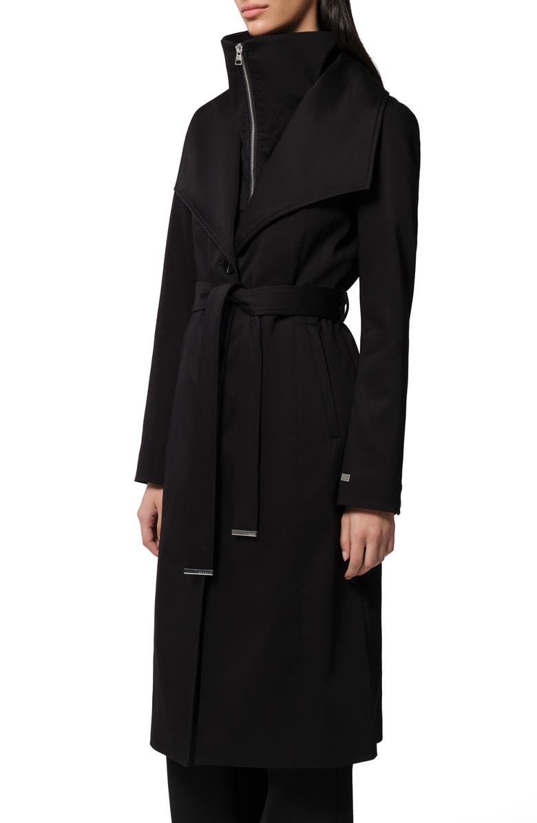 Soia & Kyo Ilana Water Repellent Bib Detail Cotton Blend Trench Coat, Alternate, color, 