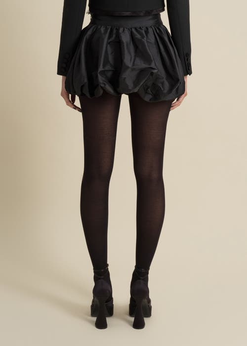 Contessa Mills Good Flared Taffeta Mini Puff Skirt In Black