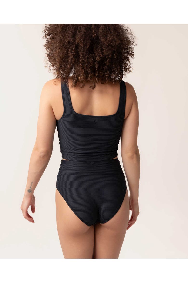 Flat Rib Core Midkini, Alternate, color, Black