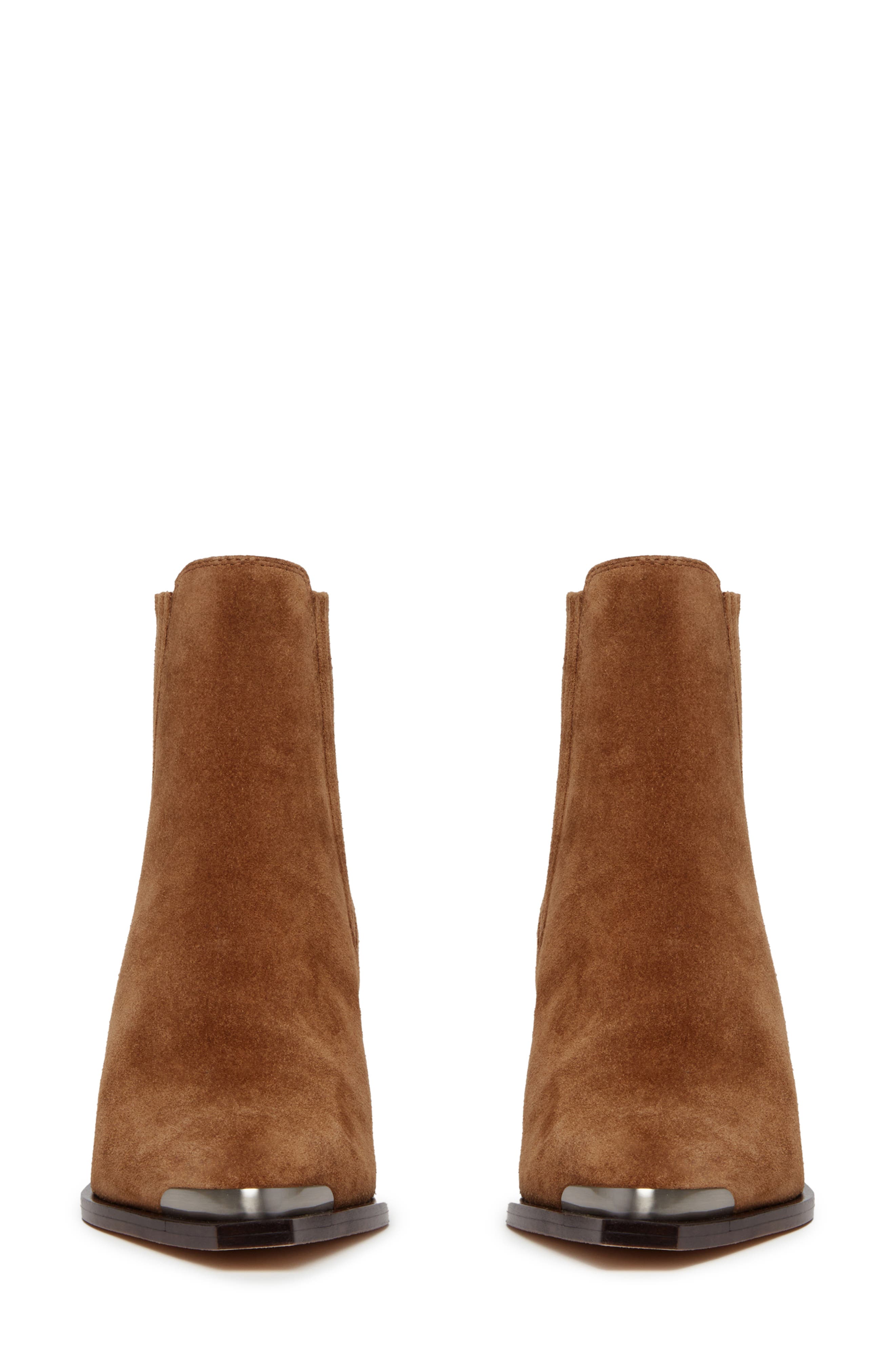 PAIGE Lyra Pointed Toe Chelsea Boot, Alternate, color, Sienna