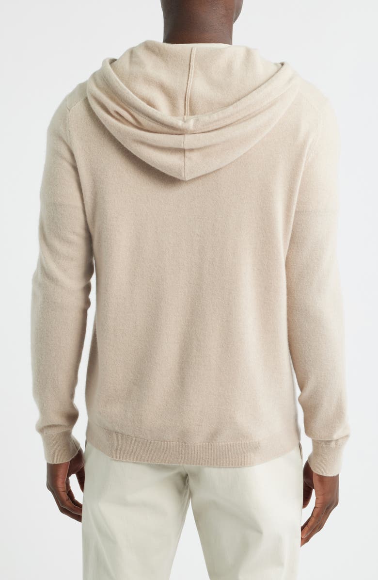 Robert Barakett Xander Cashmere Hooded Zip Cardigan, Alternate, color, Light Tan