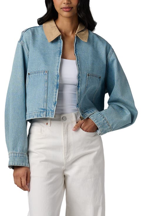 Denim Crop Chore Jacket