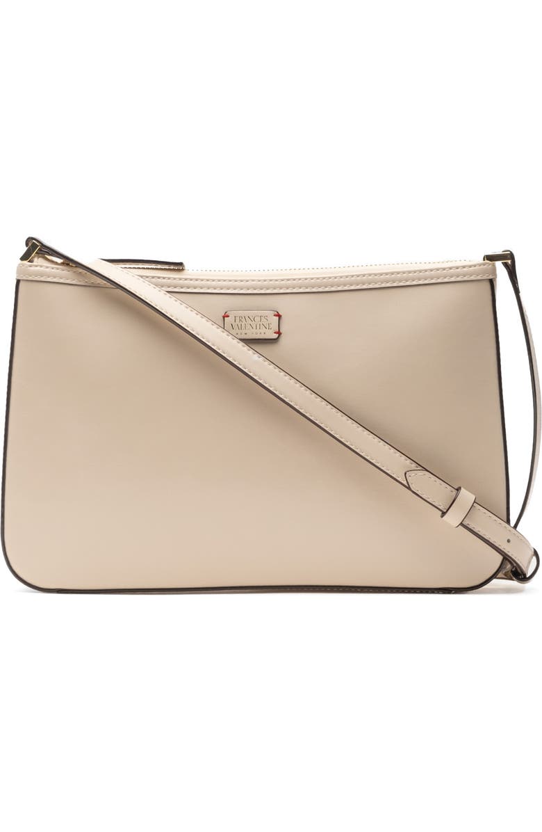 Frances Valentine Poppy Leather Crossbody Bag, Main, color, Oyster