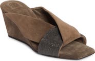 Brunello Cucinelli Woven Monili Wedge Sandal
