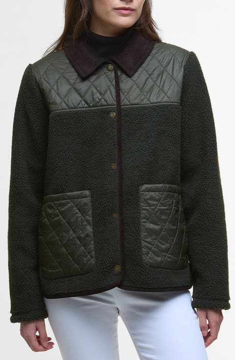 Laurel High Pile Fleece Quilted Jacket