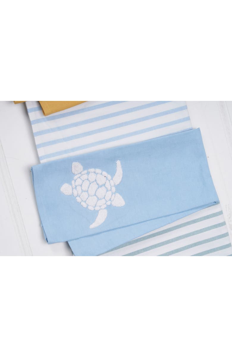 C&F Home Coastal Tufted Striped Towels Set of 2, Alternate, color, White