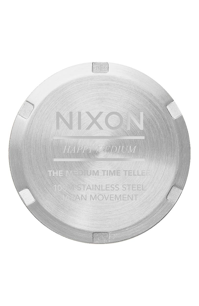 Nixon The Medium Time Teller Bracelet Watch, 31mm, Alternate, color, Silver / Turquoise