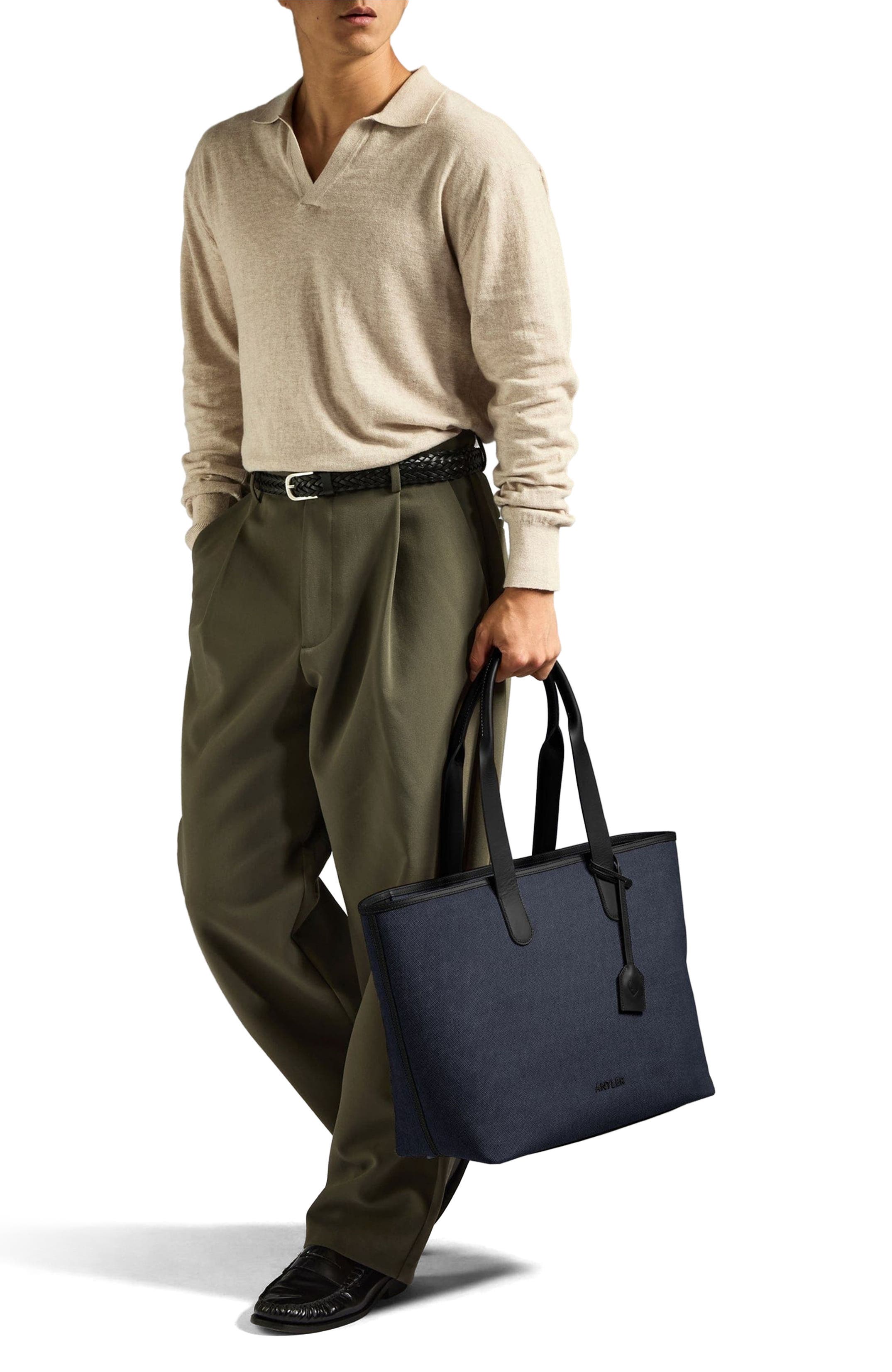 Heritage Tote Bag in Navy, Alternate, color, Navy