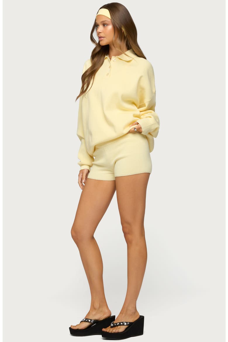 Lorie Rib Shorts, Alternate, color, YELLOW