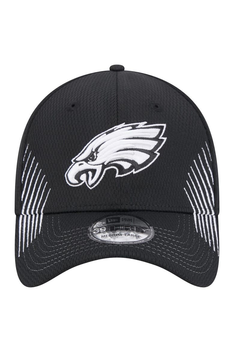 Men's New Era Black Philadelphia Eagles Active 39THIRTY Flex Hat, Alternate, color, Black