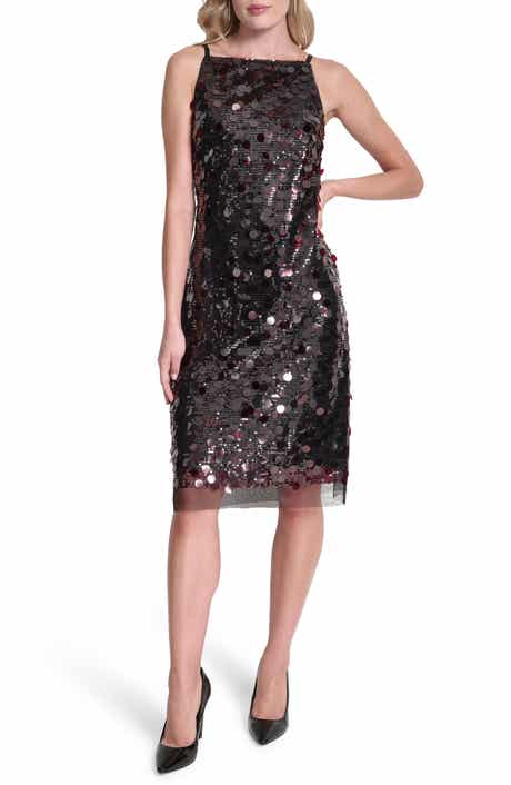 DKNY Pailettes Sequin Slipdress