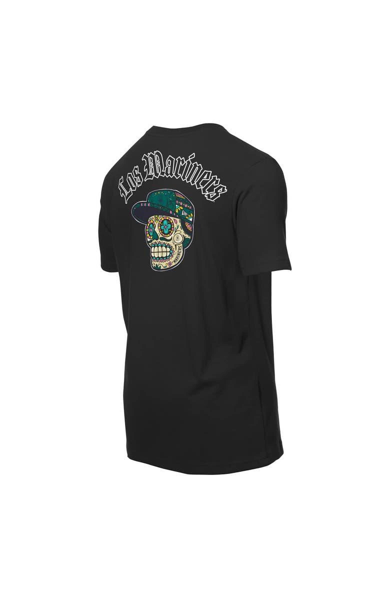 New Era Men's New Era Black Seattle Mariners Sugar Skulls T-Shirt, Alternate, color, 