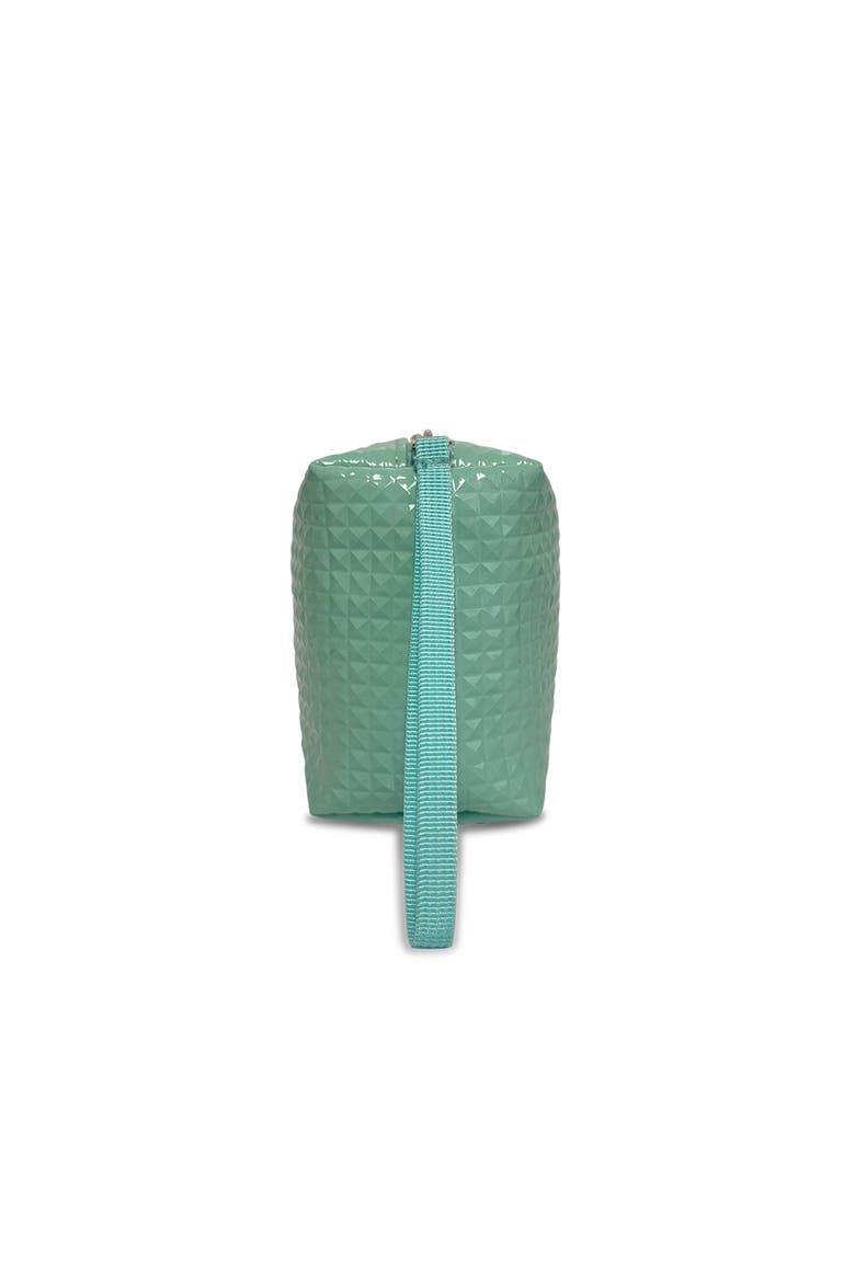 The Maren Cosmetic Bag Textured Cosmetic Bag with Wristlet, Alternate, color, Mint Green