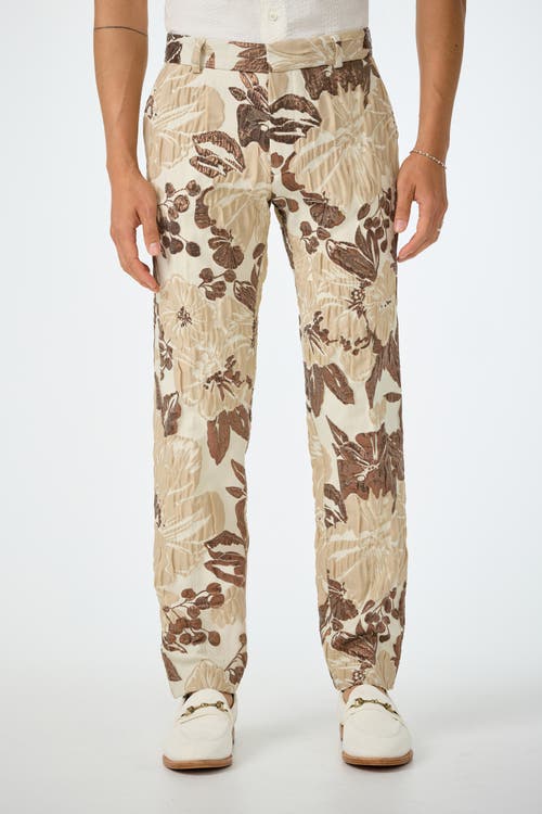 Mr Turk Clyde Slim Fit Jacquard Trouser In Multi