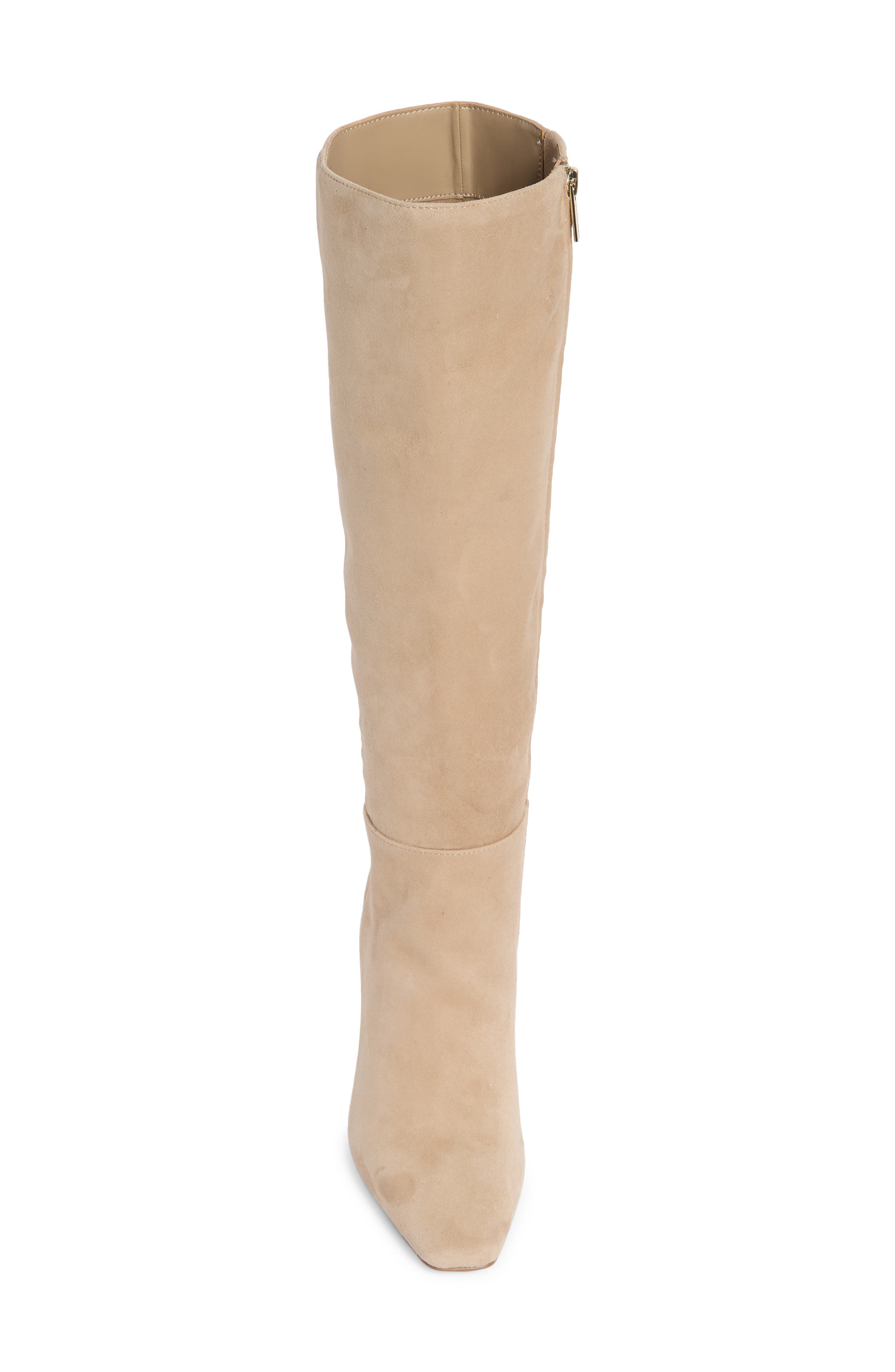 Bennidy Wide Calf Leather Knee High Boot, Alternate, color, TORTILLA
