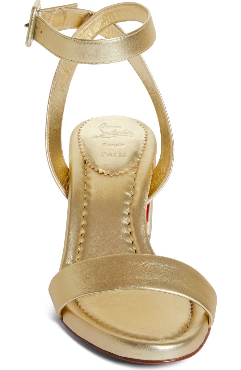 Christian Louboutin Miss Sabina Metallic Sandal, Alternate, color,