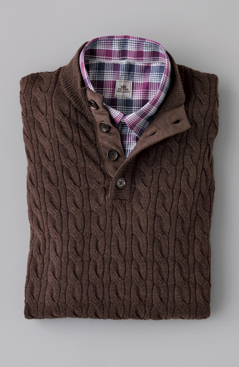 Peter Millar Regular Fit Mélange Plaid Sport Shirt, Alternate, color, 