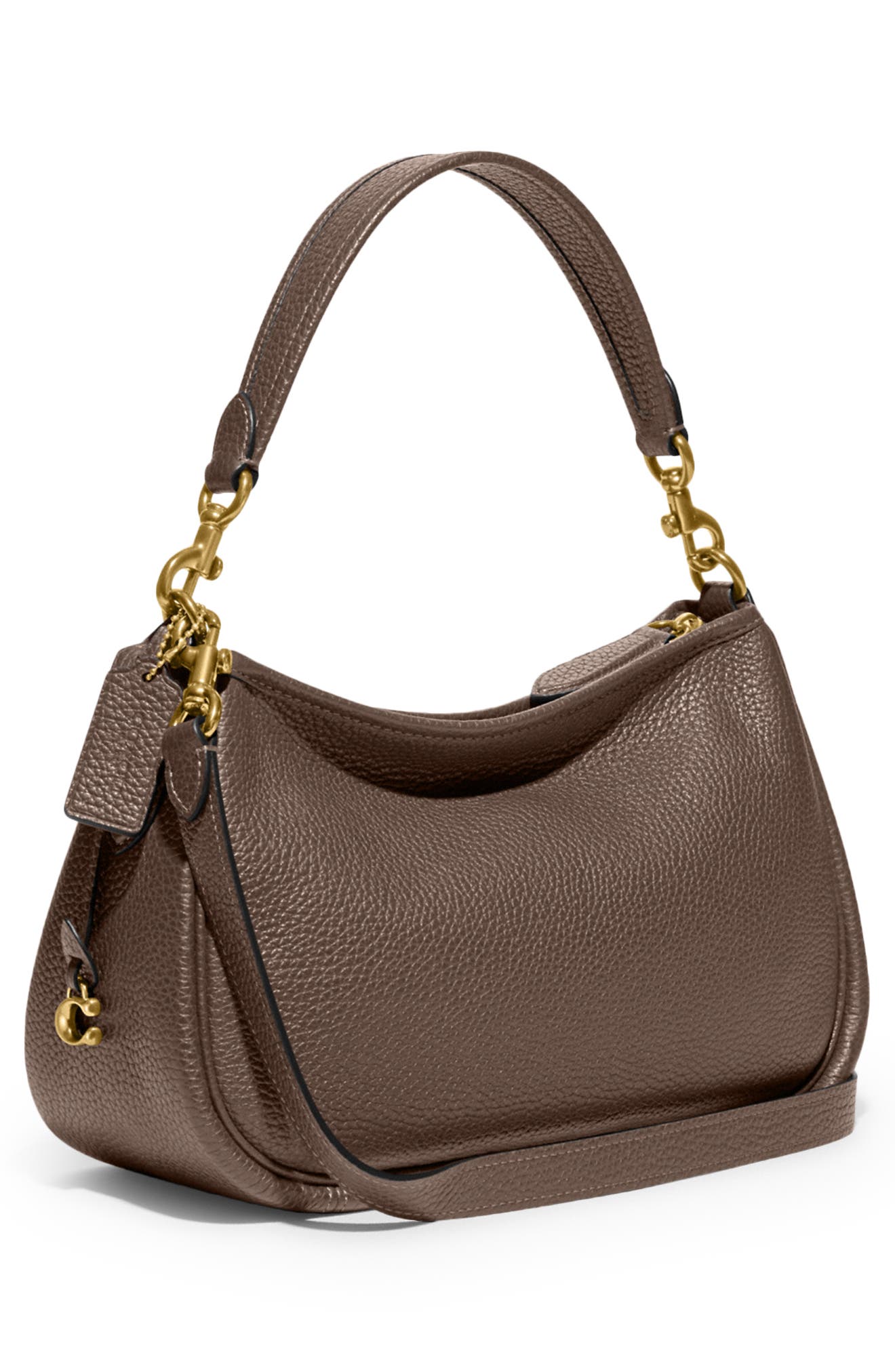 COACH Cary Soft Pebbled Leather Crossbody Bag, Alternate, color, B4/Dark Stone
