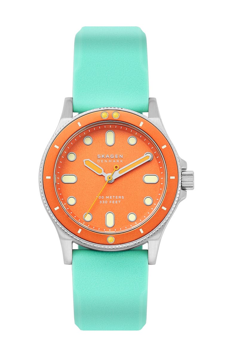 Skagen Women's Fisk 3-Hand Black Steel-Mesh Watch, 38mm, Alternate, color, 