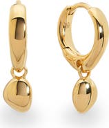 Monica Vinader Nura Stone Huggie Hoop Earrings