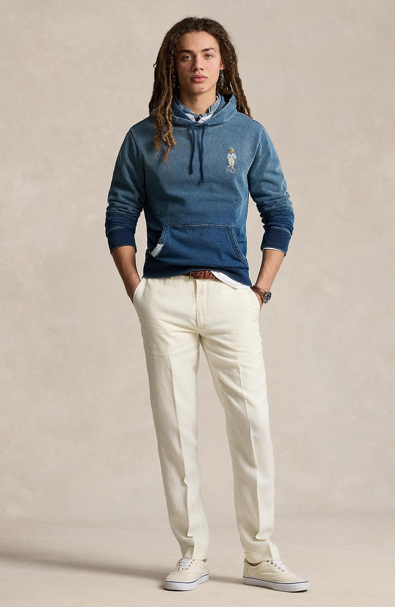 Polo Ralph Lauren Polo Bear Indigo French Terry Hoodie, Alternate, color,