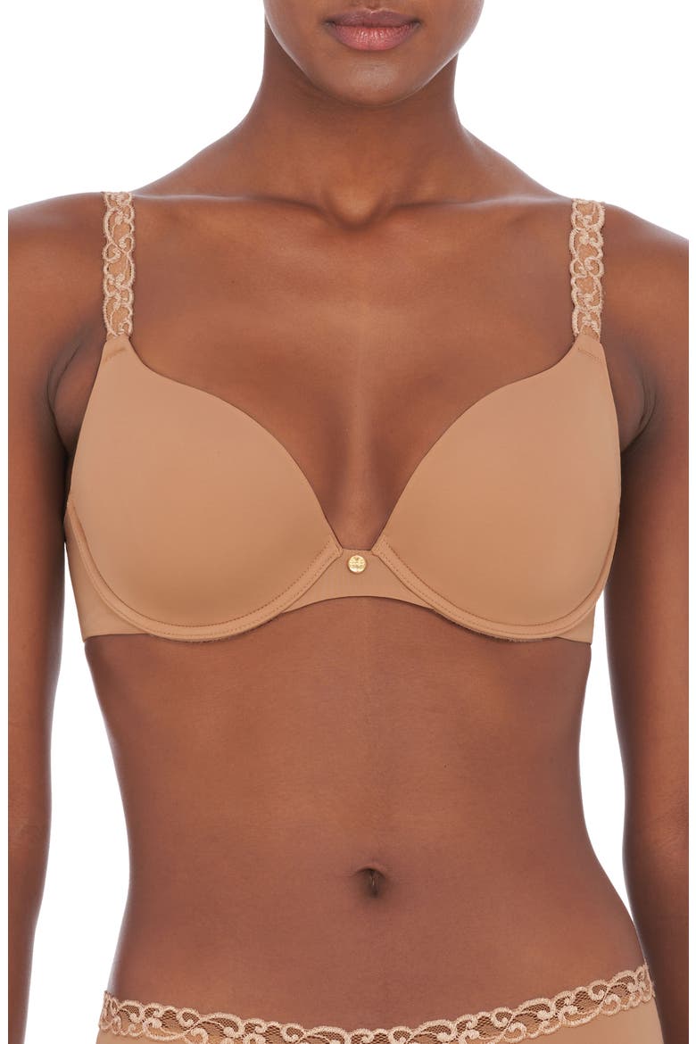Pure Luxe Underwire Push-Up Bra, Main, color, CAFE