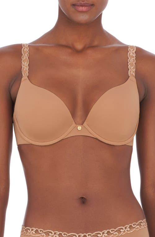 Natori Pure Luxe Underwire Push-Up Bra in Cafe at Nordstrom, Size 36B