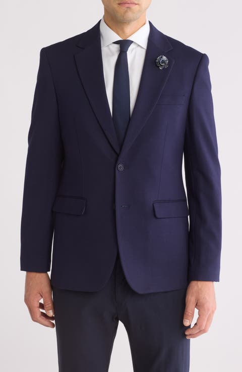 Slim Fit Knit Blazer