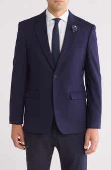 Slim Fit Knit Blazer