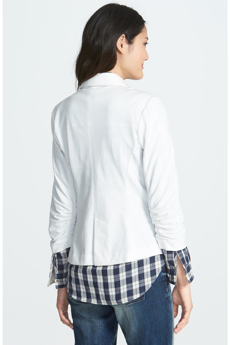 Ruched Sleeve Jacket, Alternate, color, IVORY