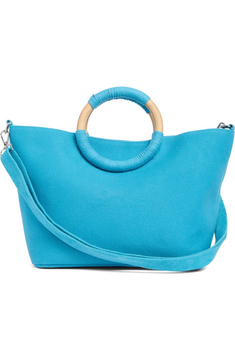 Collection XIIX Beaded Canvas Tote Bag, Alternate, color, Light Blue