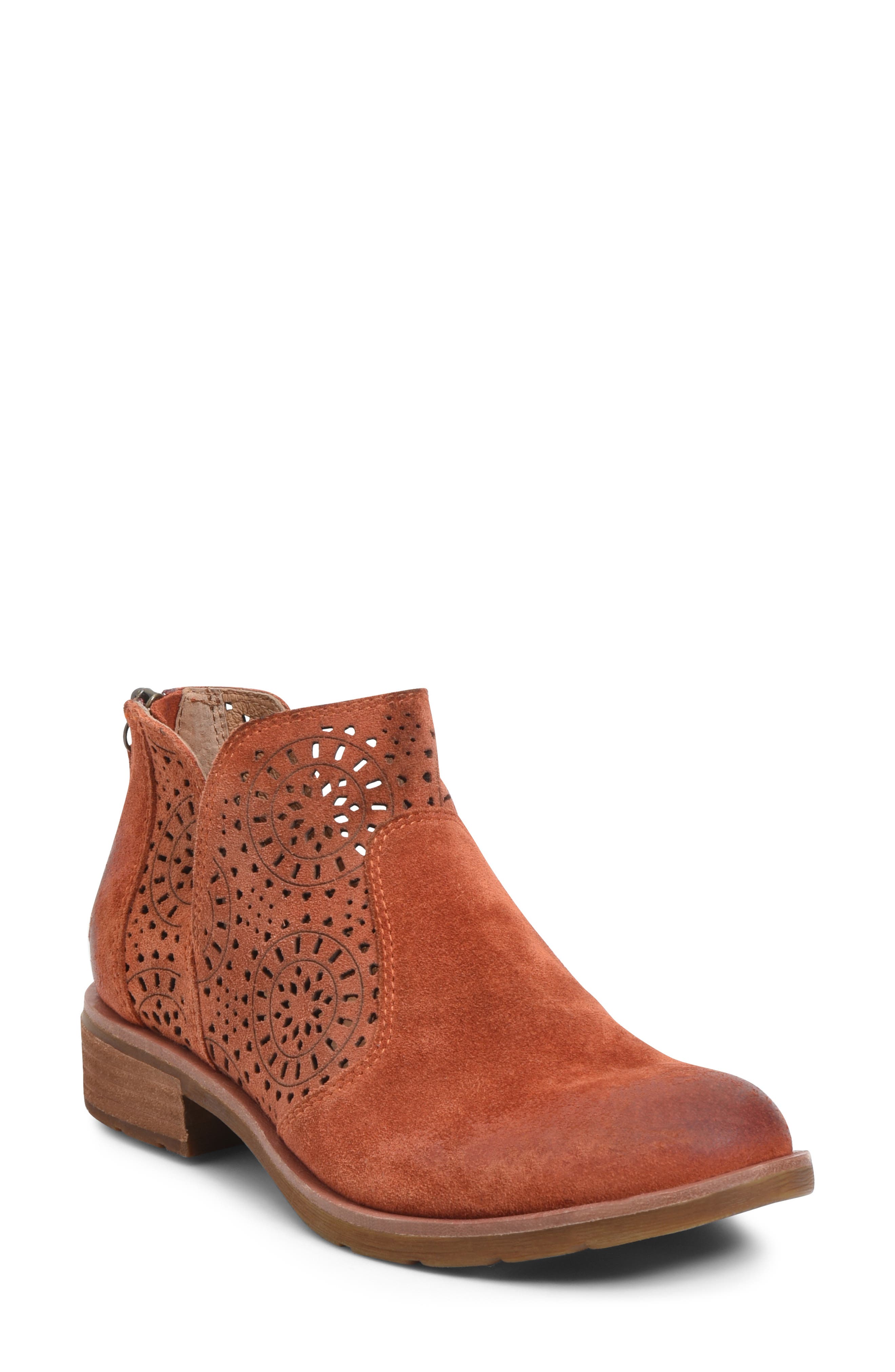 Barrosa Bootie, Main, color, SUNSET ORANGE SUEDE